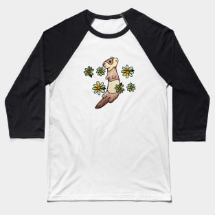 Floral Ferret Baseball T-Shirt